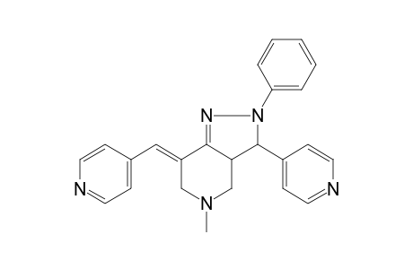 5-Methyl-2-phenyl-3-pyridin-4-yl-7-(pyridin-4-ylmethylidene)-3,3a,4,5,6,7-hexahydro-2H-pyrazolo[4,3-c]pyridine