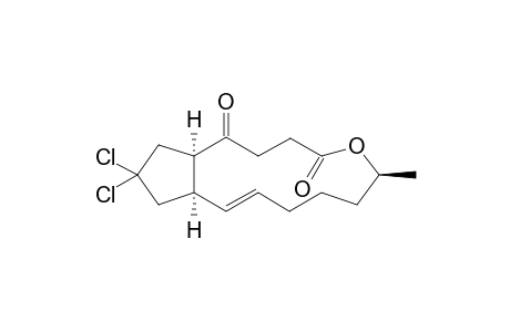 1,2,3,6,7,8,9-t-11a,12,13,14,t-14a-dodecahydro-13,13-dichloro-r-5-methyl-4H-cyclopent[f]oxacyclotridecin-1,4-dione