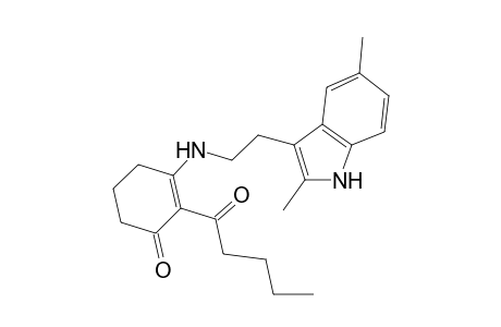 3-[2-(2,5-dimethyl-1H-indol-3-yl)ethylamino]-2-(1-oxopentyl)-1-cyclohex-2-enone