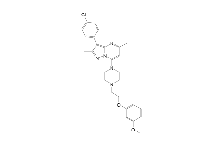 3-(4-chlorophenyl)-7-{4-[2-(3-methoxyphenoxy)ethyl]-1-piperazinyl}-2,5-dimethylpyrazolo[1,5-a]pyrimidine