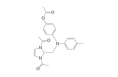 1,3-Diacetyl-2-((N-(p-methylphenyl)-N-(p-acetoxyphenyl)amino)methyl)-2,3-dihydroimidazole