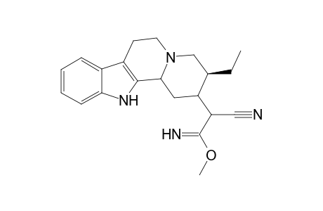 17-Norcorynan-16-carboximidic acid, 16-cyano-, methyl ester, (20.beta.)-(.+-.)-