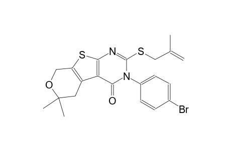 3-(4-bromophenyl)-6,6-dimethyl-2-[(2-methyl-2-propenyl)sulfanyl]-3,5,6,8-tetrahydro-4H-pyrano[4',3':4,5]thieno[2,3-d]pyrimidin-4-one