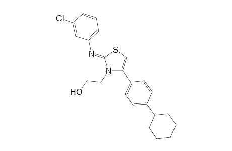 2-(2-[(3-chlorophenyl)imino]-4-(4-cyclohexylphenyl)-1,3-thiazol-3(2H)-yl)ethanol