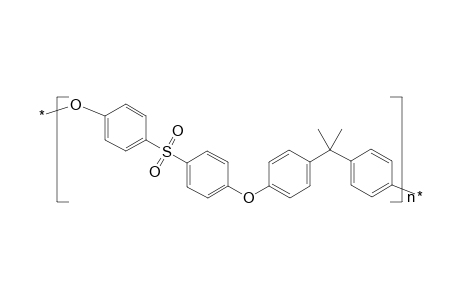 Poly(oxy-1,4-phenylenesulfonyl-1,4-phenyleneoxy-1,4-phenylene-2-isopropylidene-1,4-phenylene)