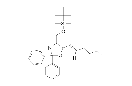 2,2-DIPHENYL-5-[(E)-HEX-1-EN-1-YL]-4-[(TERT.-BUTYLDIMETHYLSILYLOXY)-METHYL]-OXAZOLIDINE
