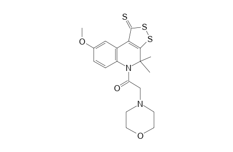 1-(8-Methoxy-4,4-dimethyl-1-sulfanylidene-5-dithiolo[3,4-c]quinolinyl)-2-(4-morpholinyl)ethanone