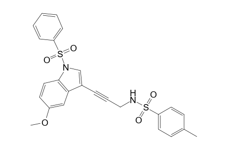 N-[3-(1-besyl-5-methoxy-indol-3-yl)prop-2-ynyl]-4-methyl-benzenesulfonamide
