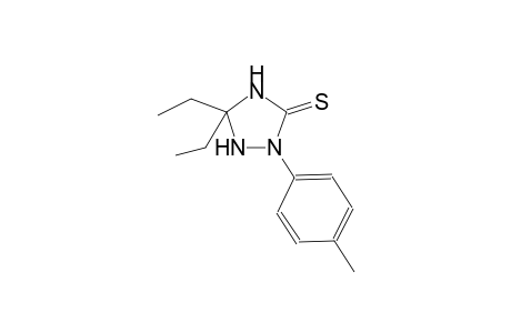 1,2,4-triazolidine-3-thione, 5,5-diethyl-2-(4-methylphenyl)-