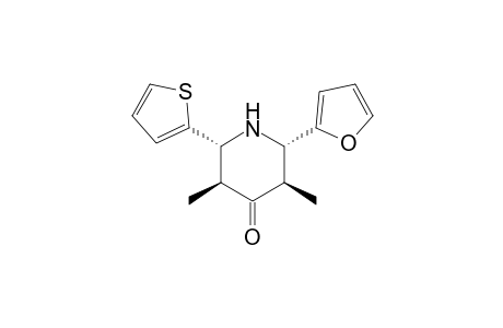 (2S*,3R*,5S*,6R*)-2-(2-Furyl)-3,5-dimethyl-6-(2-thienyl)piperidin-4-one