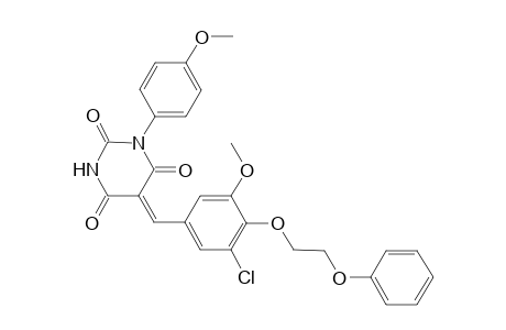 (5Z)-5-[3-chloro-5-methoxy-4-(2-phenoxyethoxy)benzylidene]-1-(4-methoxyphenyl)barbituric acid