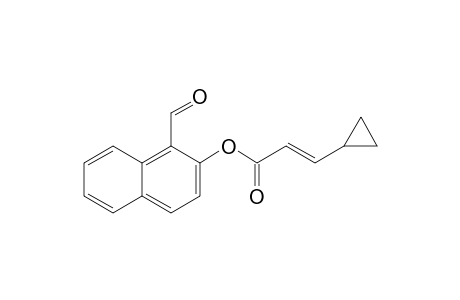 2-Propenoic acid, 3-cyclopropyl-, 1-formyl-2-naphthalenyl ester, (E)-