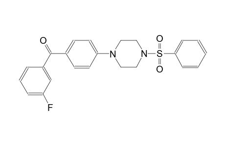 (3-fluorophenyl)-[4-[4-(phenylsulfonyl)piperazin-1-yl]phenyl]methanone