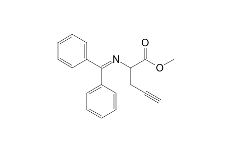 2-(benzhydrylideneamino)pent-4-ynoic acid methyl ester
