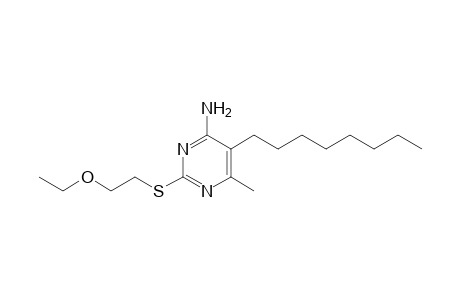 4-Pyrimidinamine, 2-[(2-ethoxyethyl)thio]-6-methyl-5-octyl-