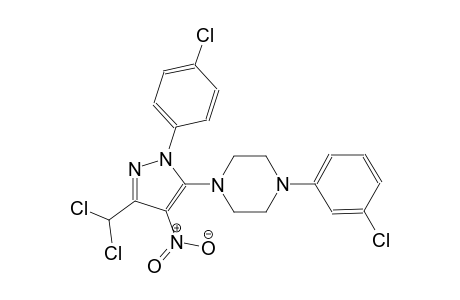 1-(3-chlorophenyl)-4-[1-(4-chlorophenyl)-3-(dichloromethyl)-4-nitro-1H-pyrazol-5-yl]piperazine