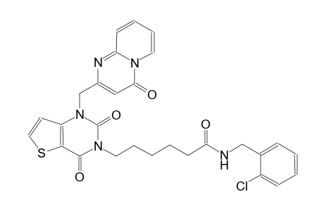 N-(2-chlorobenzyl)-6-(2,4-dioxo-1-[(4-oxo-4H-pyrido[1,2-a]pyrimidin-2-yl)methyl]-1,4-dihydrothieno[3,2-d]pyrimidin-3(2H)-yl)hexanamide