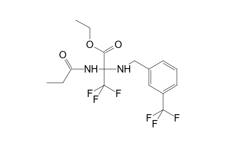Ethyl 3,3,3-trifluoro-2-propanamido-2-({[3-(trifluoromethyl)phenyl]methyl}amino)propanoate