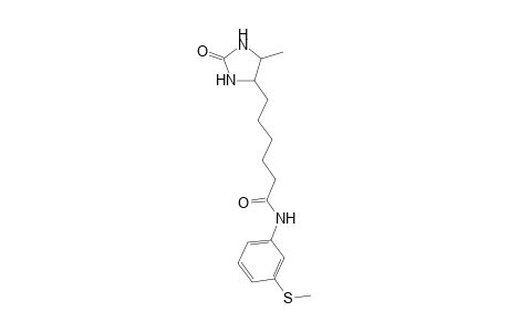 1H-Imidazole-4-hexanamide, tetrahydro-5-methyl-N-[3-(methylthio)phenyl]-2-oxo-
