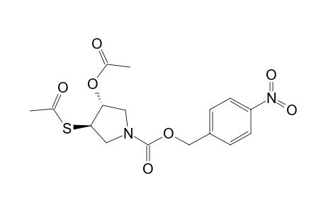 N-(p-Nitrobenzyloxycarbonyl)-4.alpha.-acetoxy-3.beta.-acetylthiopyrrolidine