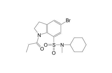 5-bromo-N-cyclohexyl-N-methyl-1-propionyl-7-indolinesulfonamide