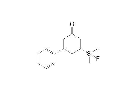 cis-3-Fluoro(dimethyl)silyl-5-phenylcyclohexanone
