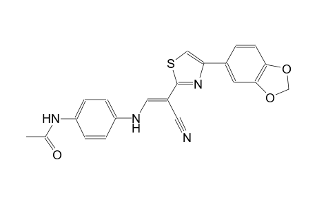 N-[4-({(E)-2-[4-(1,3-benzodioxol-5-yl)-1,3-thiazol-2-yl]-2-cyanoethenyl}amino)phenyl]acetamide