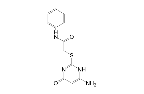 2-[(6-amino-4-oxo-1,4-dihydro-2-pyrimidinyl)sulfanyl]-N-phenylacetamide