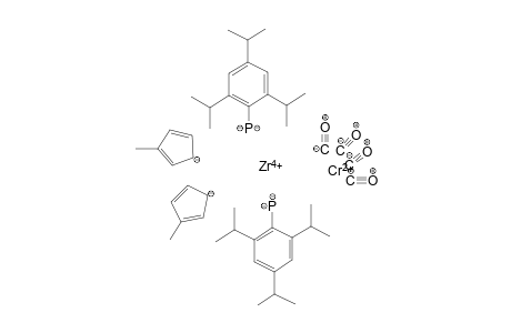 Zirconium(IV) chromium(II) bis(3-methylcyclopenta-2,4-dien-1-ide) bis([2,4,6-tris(propan-2-yl)phenyl]phosphanediide) tetracarbonyl