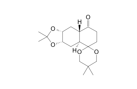 (+-)-trans-(4a.alpha.,8a.beta.-4,4-(2,2-Dimethylpropylenedioxy)-6.alpha.,8.alpha.-(isopropylidenedioxy)-2,3,4,4a,5,6,7,8,8a-octahydro-1-naphthylenone