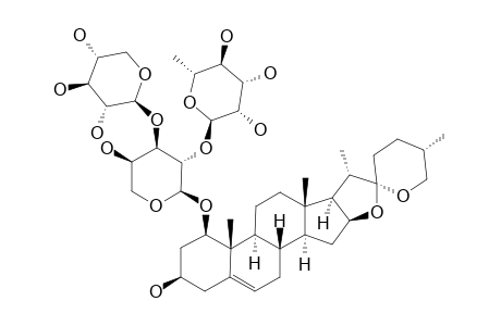 (25R)-3-BETA-HYDROXYSPIROST-5-EN-1-BETA-YL-O-ALPHA-L-RHAMNOPYRANOSYL-(1->2)-O-[BETA-D-XYLOPYRANOSYL-(1->3)]-ALPHA-L-ARABINOPYRANOSIDE