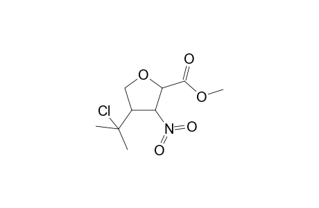 Methyl 4-(1-chloro-1-methyl-ethyl)-3-nitrotetrahydro-furan-2-carboxylate