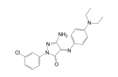 3-amino-1-(m-chlorophenyl)-4-[p-(diethylamino)phenylimino]-2-pyrazolin-5-one