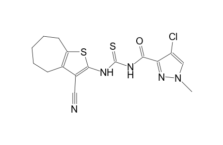 N-[(4-chloro-1-methyl-1H-pyrazol-3-yl)carbonyl]-N'-(3-cyano-5,6,7,8-tetrahydro-4H-cyclohepta[b]thien-2-yl)thiourea