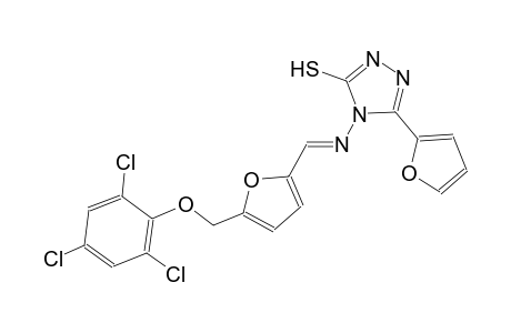 5-(2-furyl)-4-[((E)-{5-[(2,4,6-trichlorophenoxy)methyl]-2-furyl}methylidene)amino]-4H-1,2,4-triazol-3-yl hydrosulfide