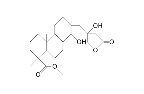 De-15-methyl-14-hydroxy-15-(tetrahydro-4-hydroxy -furan-2-on-4-yl)-18-isopimaranoic acid, methyl ester