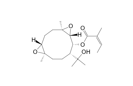 2-Butenoic acid, 2-methyl-, 8-(1-hydroxy-1-methylethyl)-4,11-dimethyl-5,12-dioxatricyclo[9.1.0.04,6]dodec-7-yl ester, [1R-[1R*,4R*,6R*,7R*(Z),8R*,11R*]]-