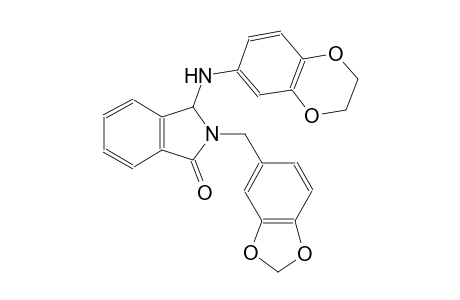 1H-isoindol-1-one, 2-(1,3-benzodioxol-5-ylmethyl)-3-[(2,3-dihydro-1,4-benzodioxin-6-yl)amino]-2,3-dihydro-