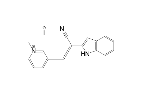 3-[2-cyano-2-(2-indolyl)vinyl]-1-methyl-pyridinium-iodide
