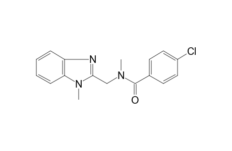 Benzamide, 4-chloro-N-methyl-N-[(1-methyl-1H-1,3-benzimidazol-2-yl)methyl]-