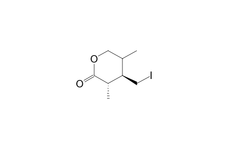 (3.alpha.,4.beta.,6.alpha.)-4-Iodomethyl-3,5-dimethyltetrahydro-2H-pyran-2-one