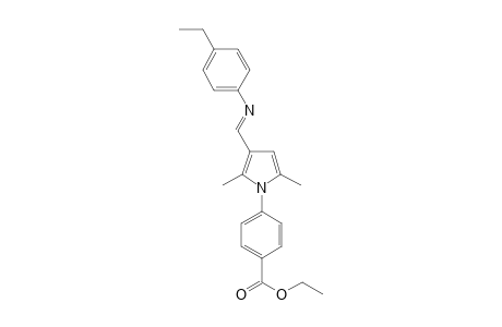 4-[3-[(4-ethyl-phenylimino)-methyl]-2,5-dimethyl-pyrrol-1-yl]-benzoic acid ethyl ester
