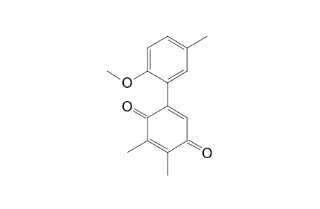 2,5-Cyclohexadiene-1,4-dione, 5-(2-methoxy-5-methylphenyl)-2,3-dimethyl-