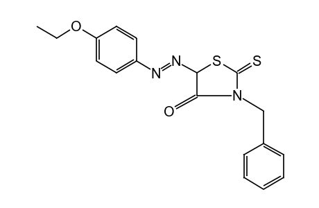 3-BENZYL-5-[(p-ETHOXYPHENYL)AZO]RHODANINE
