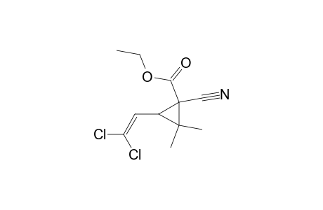 1-cyano-3-(2,2-dichloroethenyl)-2,2-dimethyl-1-cyclopropanecarboxylic acid ethyl ester