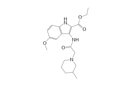 ethyl 5-methoxy-3-{[(3-methyl-1-piperidinyl)acetyl]amino}-1H-indole-2-carboxylate