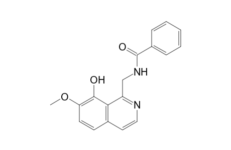 1-Benzoylaminomethyl-8-hydroxy-7-methoxyisoquinoline