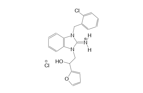 1-(2-chlorobenzyl)-3-[2-(2-furyl)-2-hydroxyethyl]-1,3-dihydro-2H-benzimidazol-2-iminium chloride