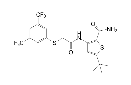 5-tert-BUTYL-3-{2-[(alpha,alpha,alpha,alpha',alpha',alpha'-HEXAFLUORO-3,5-XYLYL)THIO]ACETAMIDO}-2-THIOPHENECARBOXAMIDE