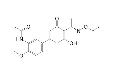 Acetamide, N-[5-[4-[1-(ethoxyimino)ethyl]-3-hydroxy-5-oxo-3-cyclohexen-1-yl]-2-methoxyphenyl]-